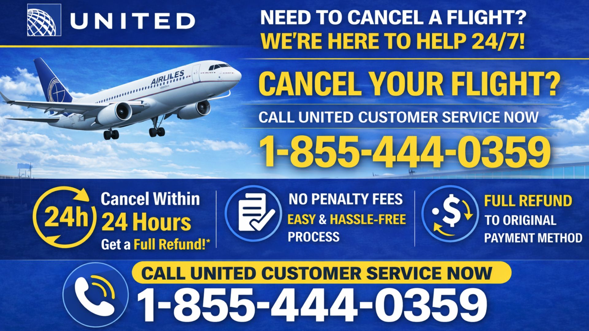United Airlines 24-Hour Flight Cancellation Policy | How to Get Refund Easily