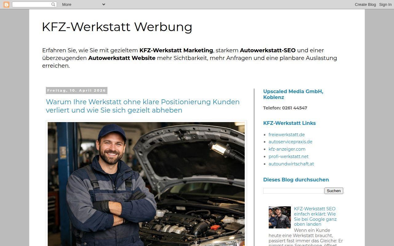 KFZ-Werkstatt Werbung