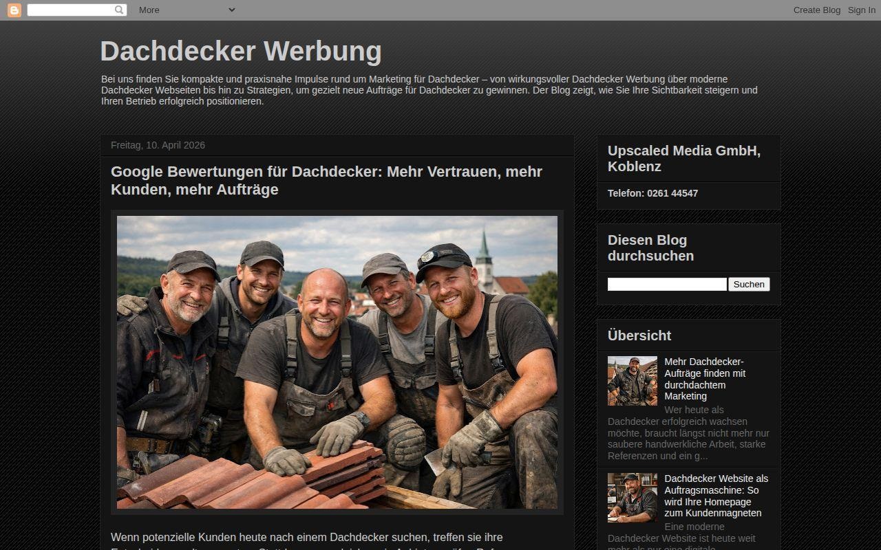 Dachdecker Werbung